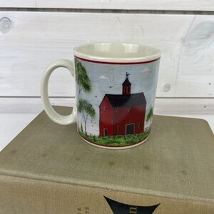 Vintage Sakura 1990s Warren Kimble White Ceramic Coffee Mug - BARNS